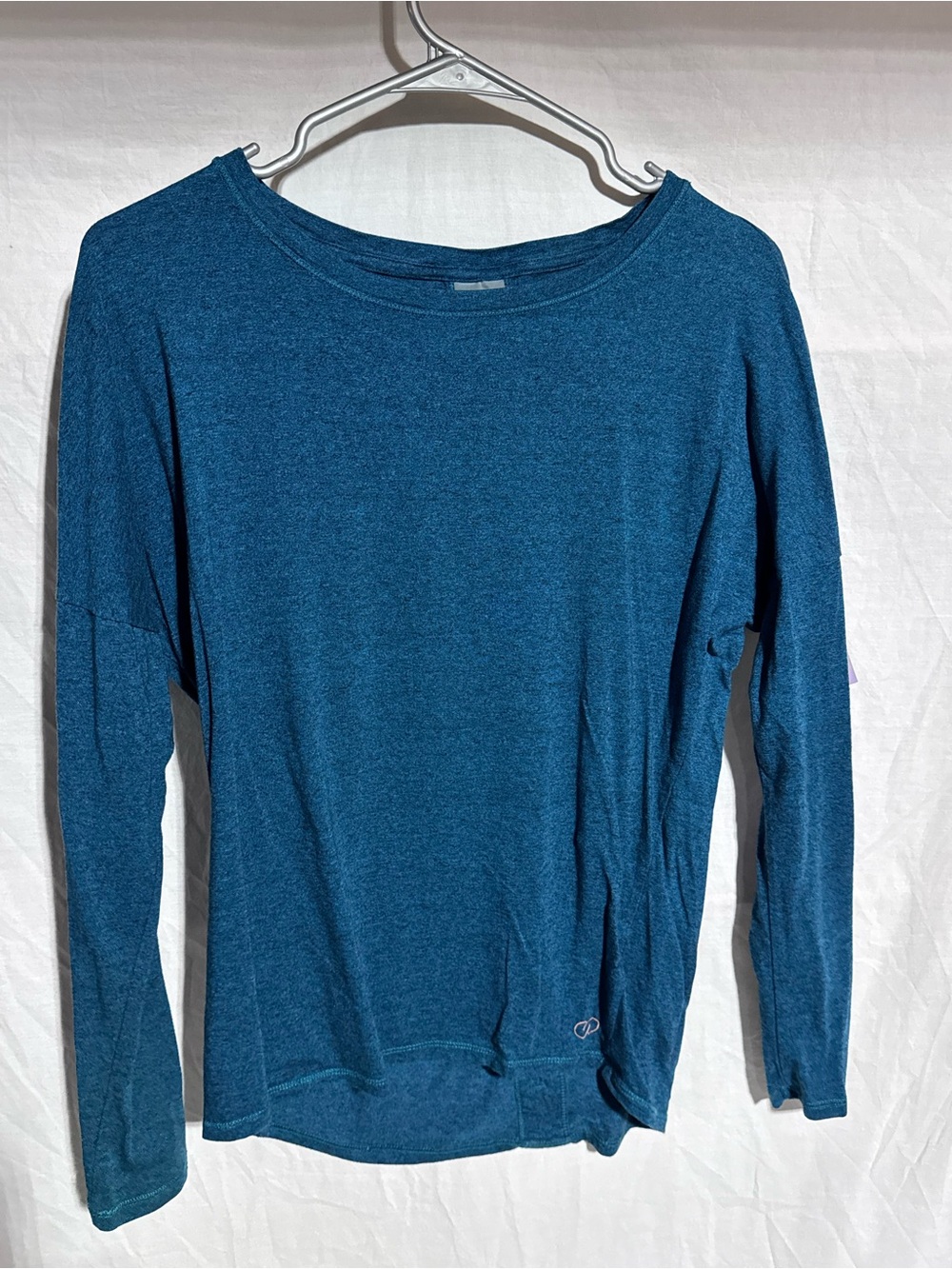Calia blue athletic long sleeve top with split back Size XS